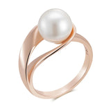 14 Karat Rolled Gold Elegant Grey Pearl Fashion Jewellery Rings For Women