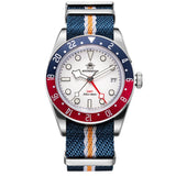 Super Luminous Bubble Mirror Glass GMT Watch 20Bar Diver Stainless Steel Quartz Watch