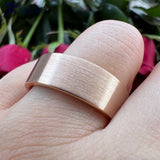 Pipe Cut Brushed Finish 4/6/8MM Rose Classic Tungsten Carbide Wedding Rings