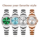 Fashion Elegant Original Quartz Drill Ring Dial Date Week Waterproof Luminous Ladies Wristwatches