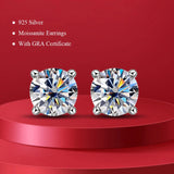 Classic Bird's Nest Moissanite Diamonds Stud 925 sterling silver plated Earrings