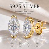 S925 Sterling Silver Radiant Shape 3EX Cut Certified 2.0ct Moissanite Women's Earrings Party Jewelry Gifts With GRA Certificate