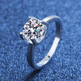 GRA Certified 0.5-3CT  D Color Moissanite Diamonds Women Wedding Engagement Rings, Sterling Silver Fine Jewellery