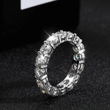 Super D Colour VVS1 3/5mm Moissanite Diamonds Eternity Ladies Wedding Eternity Rings S925 Silver Jewellery with GRA
