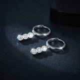 Luxury Round Bubble Moissanite Diamonds Pendant Necklace Bracelet Hoop Earrings 925 Sterling Silver Jewellery Set - The Jewellery Supermarket