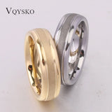 Classic Gold Colour Matte Tungsten Wedding Engagement Ring Couple for Men Women