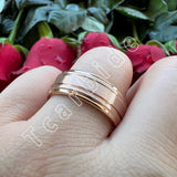 Grooved Stepped Finish 4 Colors 8mm Men Women Tungsten Satin Wedding Rings