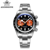New Luxury Men Waterproof 100m Ceramic Bezel Luminous Steel Quartz Diver Watch
