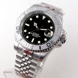 PT5000 Stainless Steel Sapphire Crystal Rotating Bezel Luminous Mechanical Watch