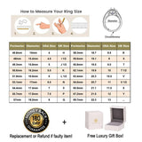 Halo Princess Cut AAAAA Quality High Carbon Lab Created Diamond Vintage Rings Set for Women, Wedding Engagement Rings - The Jewellery Supermarket