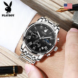 Top Brand Quartz Watches for Men - Moon Phase High Quality Business Fashion Multifunction Men's Wrist Watches