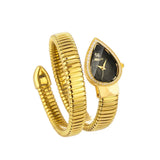 Luxury Brand Selection Snake Shape CZ Diamonds Iced Out Analog Quartz Watches