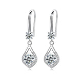 Water Drop Design VVS1 D Colour 1-2 Carat Moissanite Diamond Earrings High-End Design Cute Silver Fine Jewellery - The Jewellery Supermarket