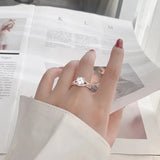 Fashionable Trendy Design Two-Tone 925 Sterling Silver 2 Carat VVS1 Moissanite Diamonds Wedding Engagement Rings
