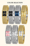 New Arrival Fashion Casual Luxury New Watches for Women Waterproof Square Dial Steel Belt Quartz Wrist Watches