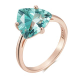 14K Rolled Gold Romantic Green AAA Zircon Crystal Luxury Bridal Rings Fine Jewellery