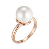 14 Karat Rolled Gold Simple Elegant Pearl Ring For Women Fine Daily Jewellery