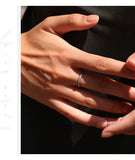 Classic Geometric VVS1 D Color Moissanite Rings 925 Sterling Silver Ring