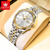 Elegant Stainless Steel Waterproof Auto Date Ladies Wristwatches Luxury Original Quartz Watch for Women Ideal Gifts