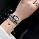 Luxury Snake Shaped Brass Strap Personality Waterproof Quartz Ladies Watches