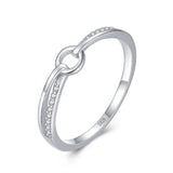 Selection of Stackable Shiny AAAA Lab Created Diamonds Fashion 925 Silver Rings