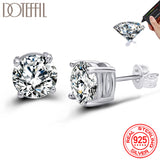 2 Carat 8.0mm D Colour Moissanite Diamond 925 Sterling Silver Stud Earrings