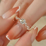 Terrific GRA Certified Round Classic Six Claws Moissanite Engagement Wedding Rings Sterling Silver Fine Jewellery