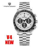 Luxury Chronograph AR Sapphire Mirror Ceramic Bezel New Moon Men's Quartz Watches