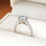 Dazzling Round Cut 3CT Moissanite Diamonds Ring Sets, 925 Sterling Silver GRA Certified Stackable Wedding Jewellery