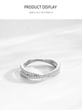 New  Geometric Line 925 Silver Fashion Dazzling AAAA Lab Created Diamond Rings