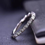 Stunning  VVS1 D Colour 100% Moissanite Diamond Eternity 925 Sterling Silver Wedding Engagement Rings for Women
