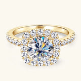 Super 8mm 2ct Moissanite Certified 925 Sterling Silver Engagement Halo Rings For Women - Wedding Party Jewelry Gift