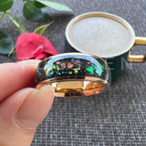 New Arrival 8MM Colorful Opal Fragments Inlay Domed Polished ShinyTungsten Carbide Ring for Men Women - The Jewellery Supermarket