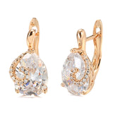 14K Gold Filled Waterdrop Cut AAA Zircon Diamonds Luxury Earrings Elegant Jewellery