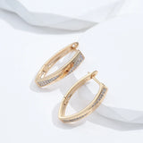 14 Karat Gold Filled Trendy AAA Cubic Zircon Diamonds Luxury Hoop Vintage Earrings
