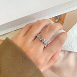 Marvelous 5mm D Color Moissanite Diamonds Row Eternity Rings - Silver Wedding Engagement Fine Jewellery - The Jewellery Supermarket