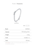 Twisted Rope Thin Braided VVS1 D Colour Moissanite 925 Silver Stacking Ring