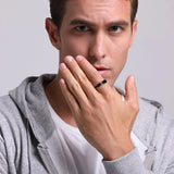 Brushed Polish Finished 6mm/8mm Tungsten Carbide Black/Silver/Gold/Purple/Rainbowd Ring