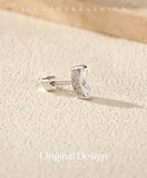 Marquise Cut Moissanite Helix Earrings 925 Sterling Silver Heart Screw Stud Earrings