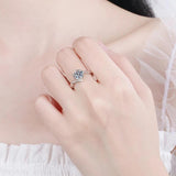 0.5ct 1ct 2ct Snowflake Moissanite Diamonds Sterling Silver Wedding Solitaire Rings with GRA Certificate Jewellery