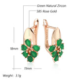 14 Karat Gold Filled Emerald Cut Green AAA Zircon Diamonds High Quality Drop Earrings