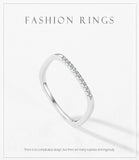 Unique Geometric Square Silver Minimalist AAAA Lab Created Diamond Stackable Ring