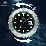 Luxury Men's Diver Steel 200m Waterproof Ceramic Bezel Analog Luminous Quartz Watch