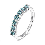 Luxury 0.7CT D Colour Moissanite Diamonds Eternity Rings - GRA Certified Silver Engagement Wedding Fine Jewellery
