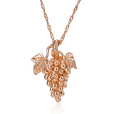 Amazing 14K Filled Rose Gold Grape Shape Pendant And Necklace For Women - Fashion Holiday Jewellery