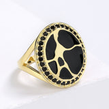 Sparkling Black Spinel Antique Look Hand Made Enamel 925 Silver Oriental Rings