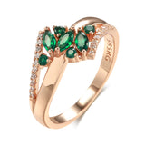Fabulous Green AAA Zircon Diamonds 14K Gold Filled  Luxury Ring Fine Jewellery