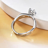 Cross Hollow D Colour VVS Moissanite Diamond Solitaire Rings For Women Wedding Engagement S925 Silver Jewellery