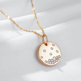 Fashion Coin Rolled Rose Gold of 14-Karat Purity Necklace with AAA Zircon Diamonds -  Latest Addition Jewellery