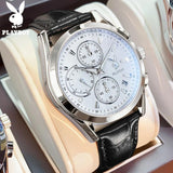 Original Luxury Brand Men's Leather Strap Quartz Watch High Quality Business Wristwatch Trendy Men's Watch